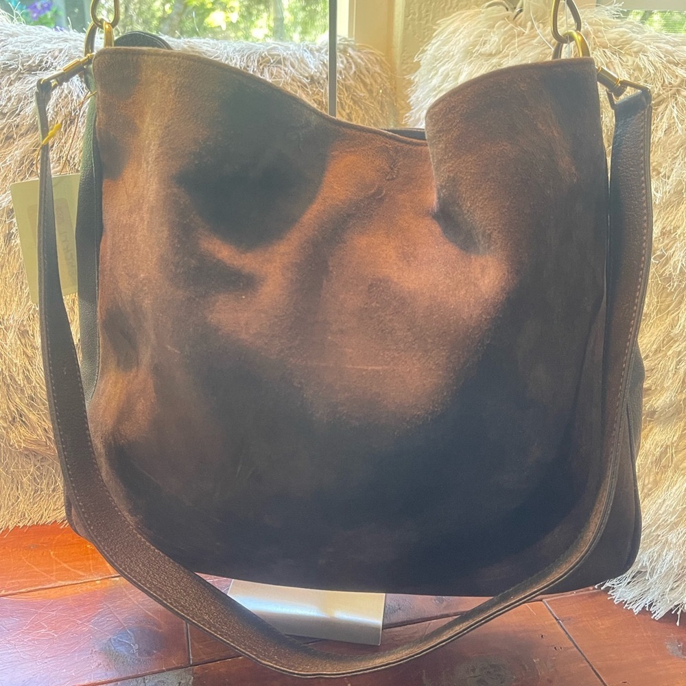 Gucci Brown Suede & Leather Hobo Bag